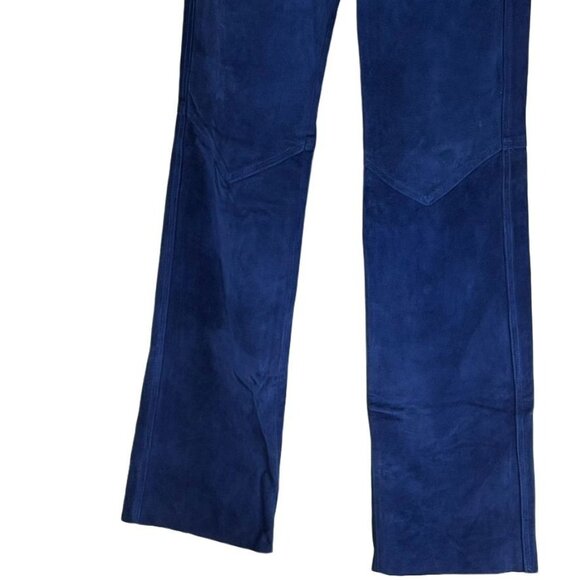 Guess Jeans Womens Size 29 Blue Suede Pants Made In Italy - Picture 10 of 12